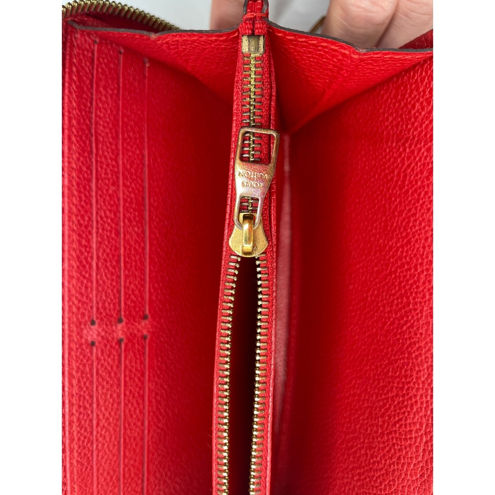 Louis Vuitton Zippy Wallet Cerise Red Monogram Empreinte Leather #850 - Picture 16 of 16